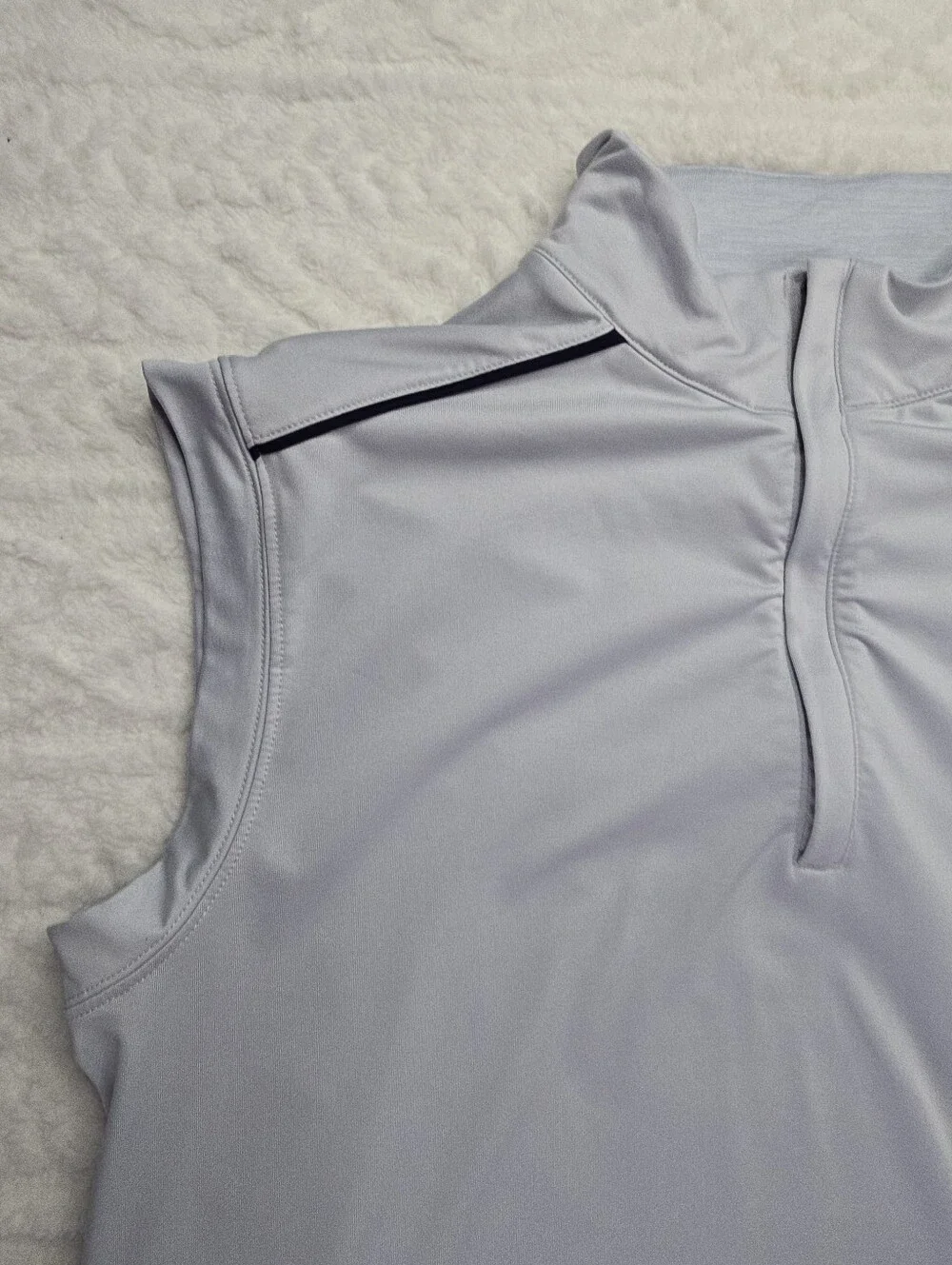 Maelreg Performance Golf Vest Light Blue Quarter Zip Mock Neck Athletic S